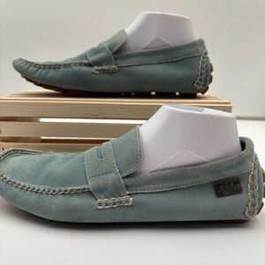 Primitive Mens Blue Suede Penny Loafer Driving Moccasin Casual Shoes Size 9